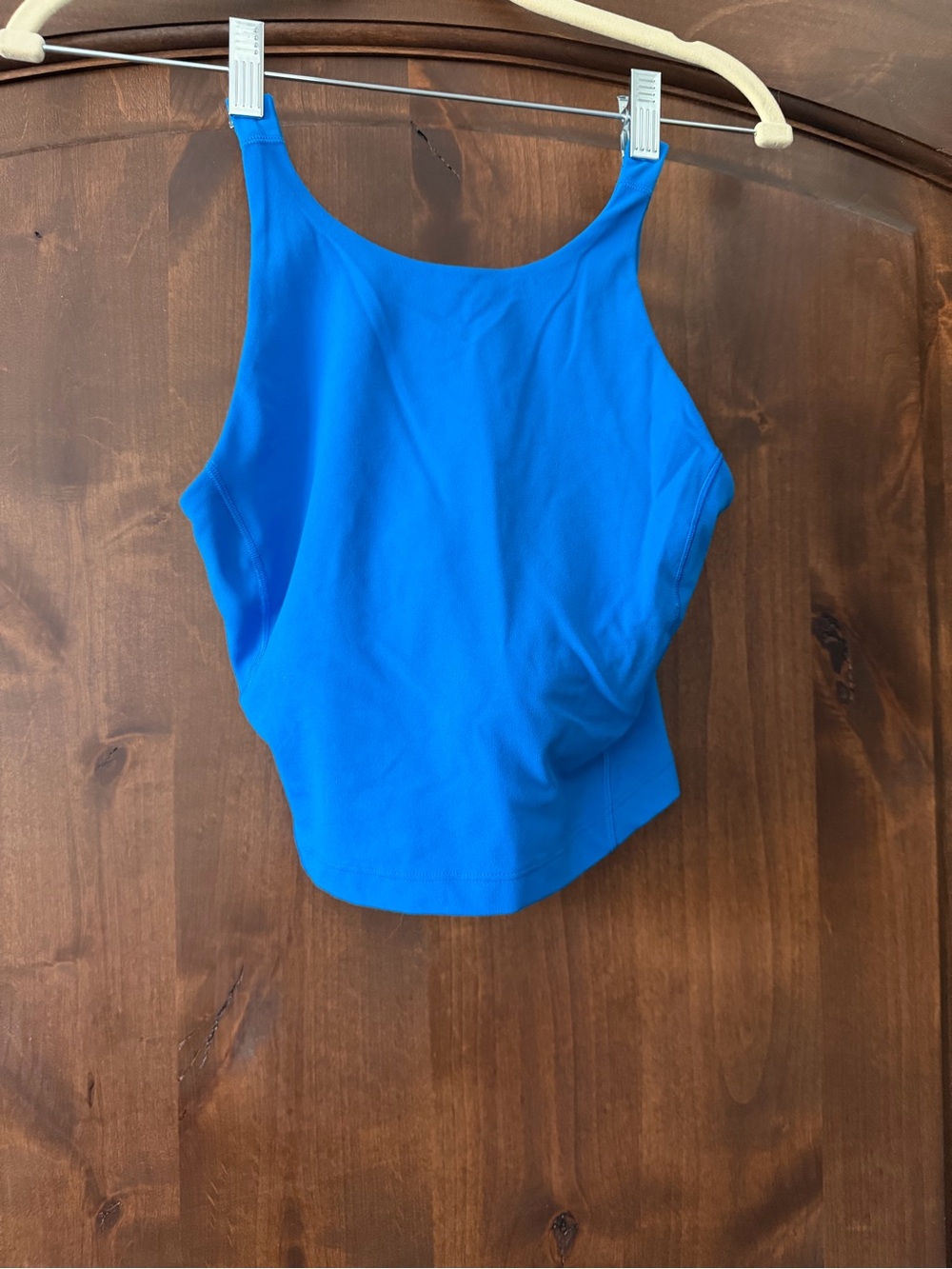 lululemon athletica Bright Blue Cropped Scoop Tank sz 4